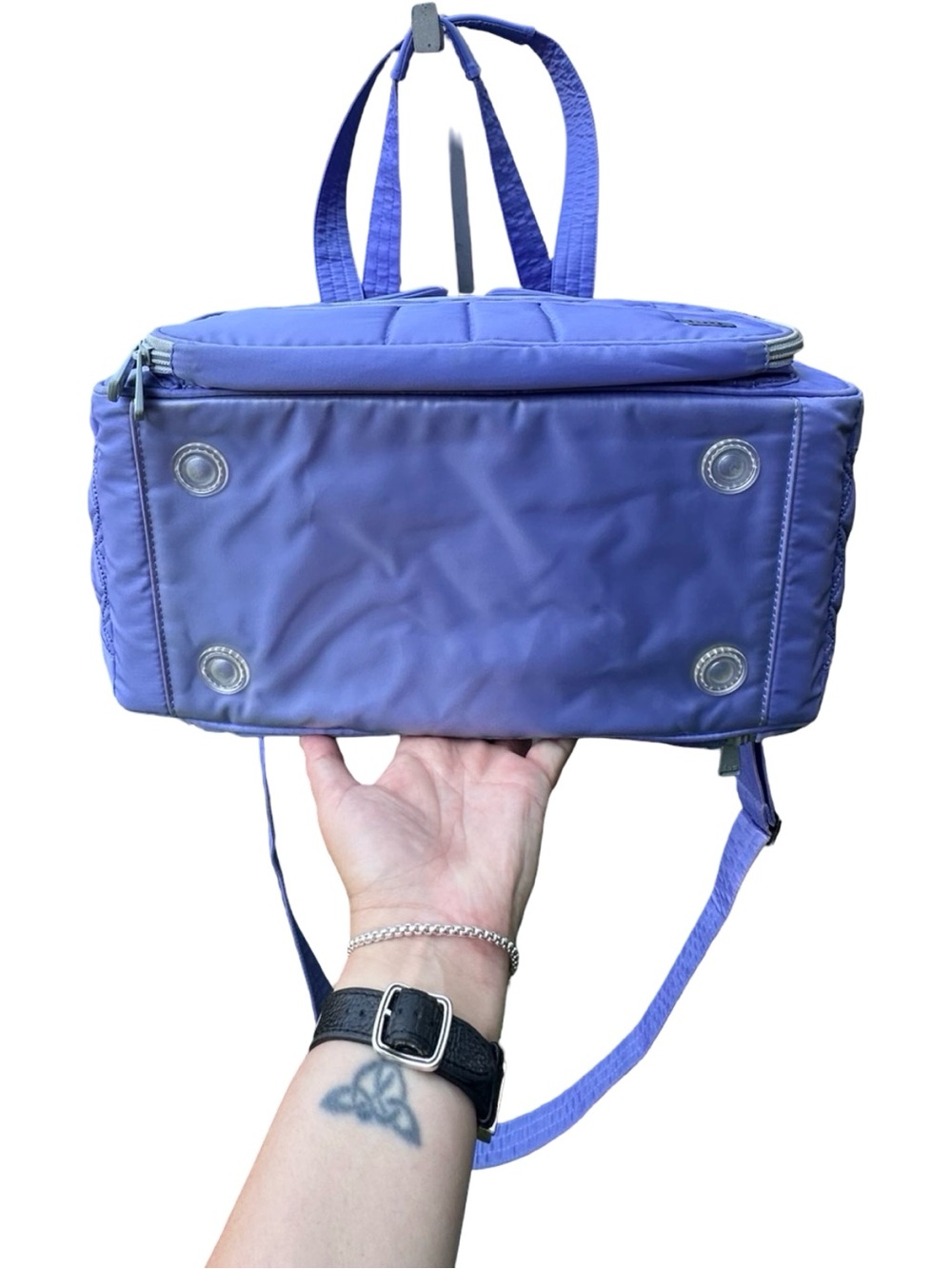 Lug Puddle Jumper Quilted Travel Tote Overnight Gym Bag Periwinkle Blue - Picture 6 of 17
